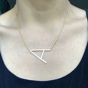 Gold Necklace with Letter A